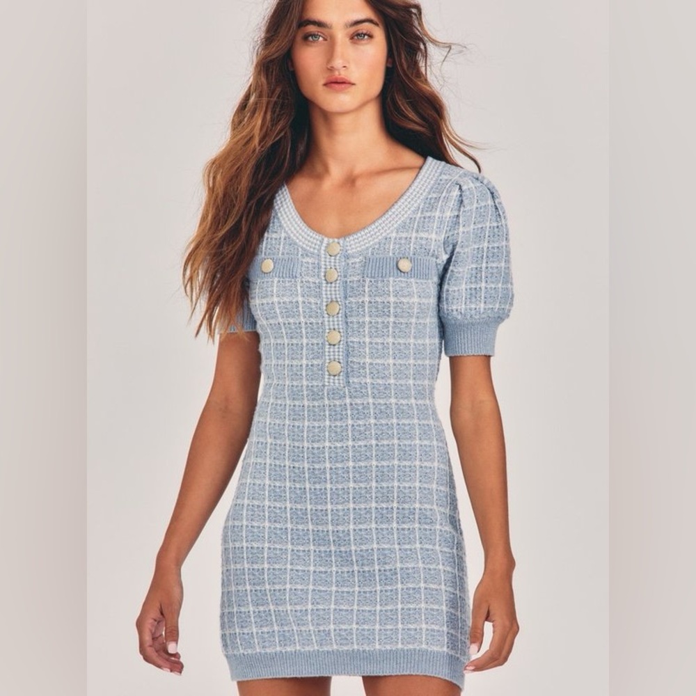 NWT Loveshackfancy Sailor Mini Dress Babybell Blue
